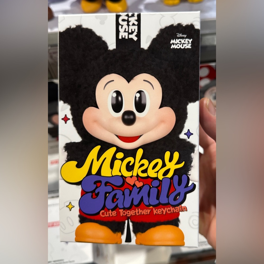 New Pop Mart Disney Mickey Family Cute Together Keychain Blind Box plush pendant